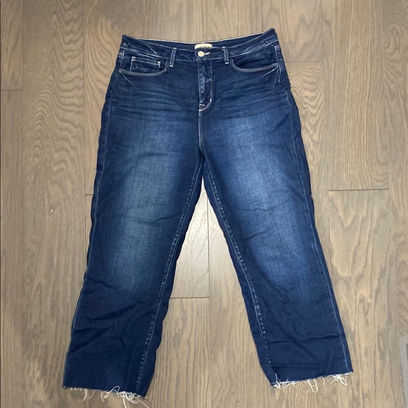 L'AGENCE Denim - L’Agence size 30 raw hem crop wide leg jeans